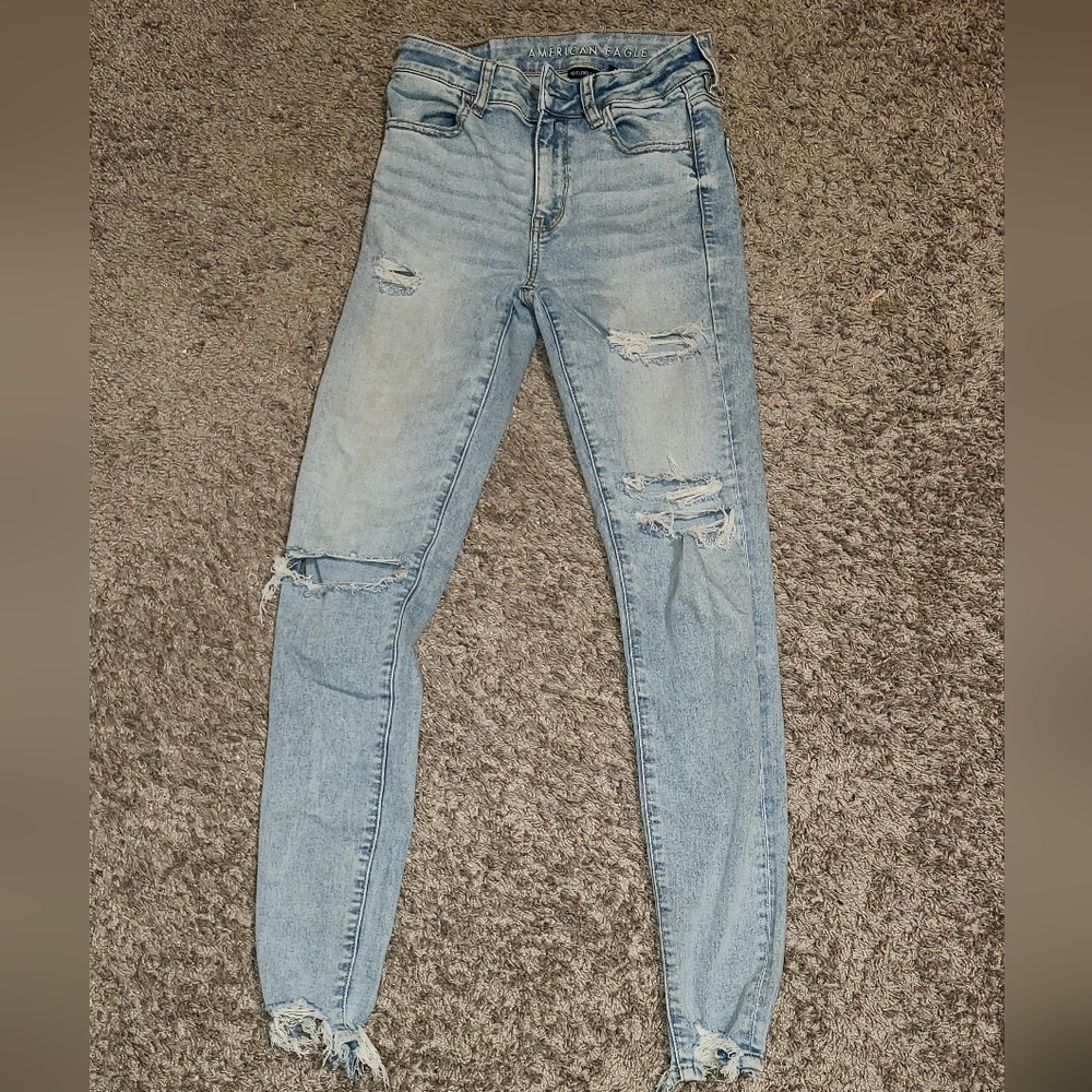 American Eagle high waisted jegging skinny jeans 2 long